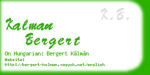 kalman bergert business card